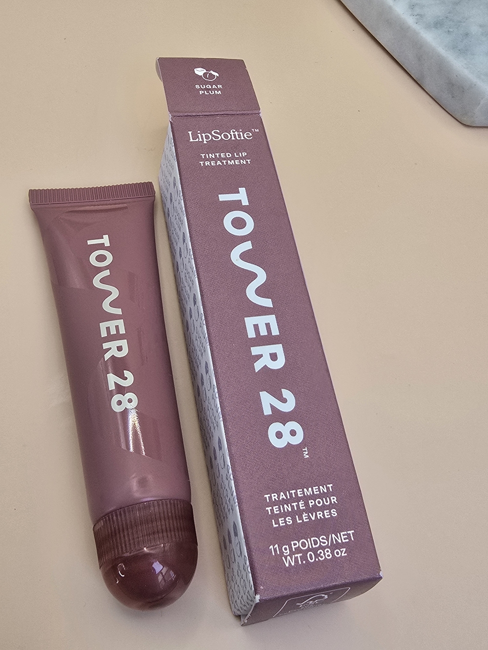 Tower 28 LipSoftie Tinted Lip Treatment — Sugar Plum Mauve Pink